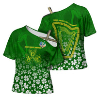 Ancient Order Of Hibernians Cross Shoulder Shirt Irish Celtic Knotwork - Shamrock Harp
