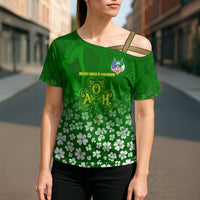 Ancient Order Of Hibernians Cross Shoulder Shirt Irish Celtic Knotwork - Shamrock Harp