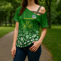 Ancient Order Of Hibernians Cross Shoulder Shirt Irish Celtic Knotwork - Shamrock Harp