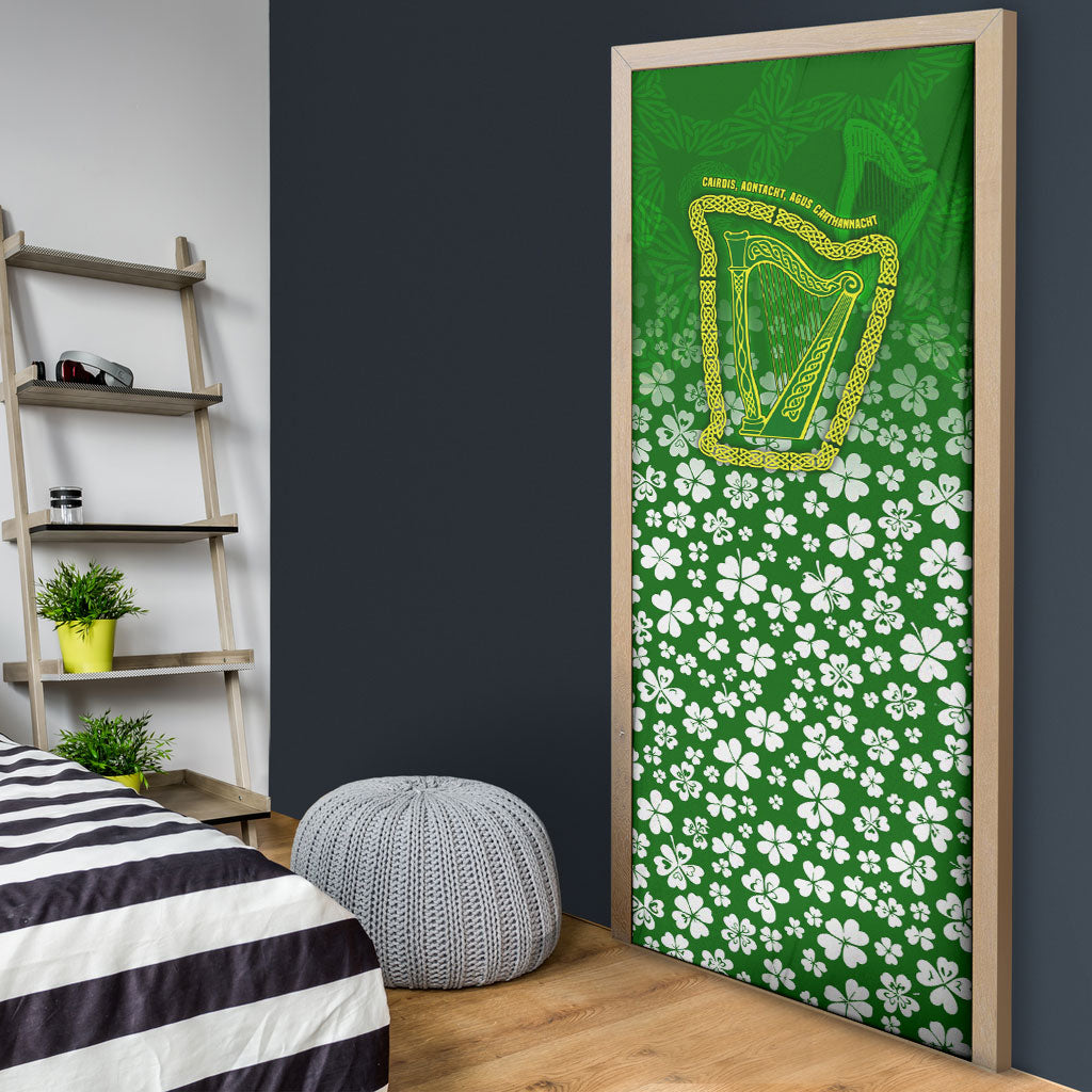 Ancient Order Of Hibernians Door Cover Irish Celtic Knotwork - Shamrock Harp