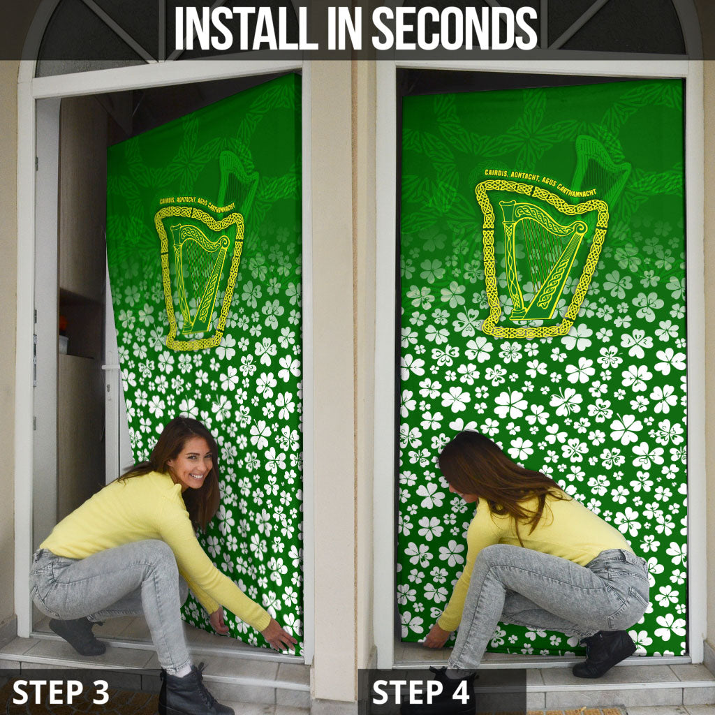 Ancient Order Of Hibernians Door Cover Irish Celtic Knotwork - Shamrock Harp