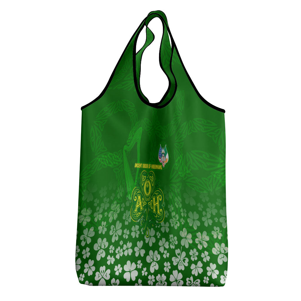 Ancient Order Of Hibernians Grocery Bag Irish Celtic Knotwork - Shamrock Harp