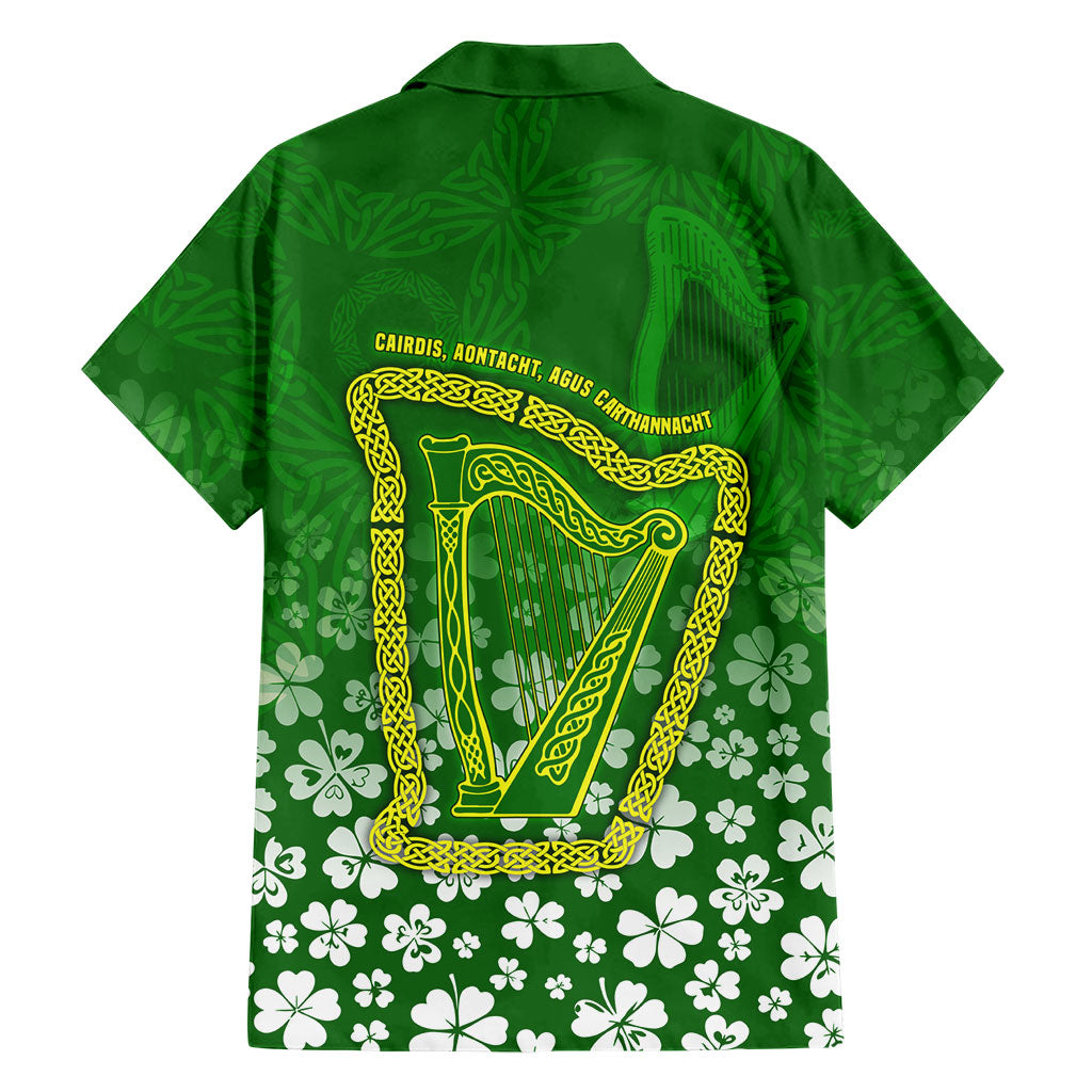 Ancient Order Of Hibernians Hawaiian Shirt Irish Celtic Knotwork - Shamrock Harp
