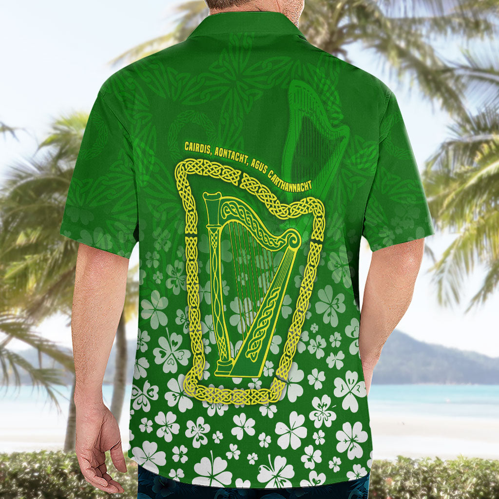 Ancient Order Of Hibernians Hawaiian Shirt Irish Celtic Knotwork - Shamrock Harp