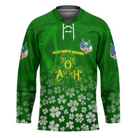 Ancient Order Of Hibernians Hockey Jersey Irish Celtic Knotwork - Shamrock Harp