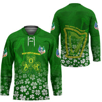 Ancient Order Of Hibernians Hockey Jersey Irish Celtic Knotwork - Shamrock Harp