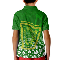 Ancient Order Of Hibernians Kid Polo Shirt Irish Celtic Knotwork - Shamrock Harp
