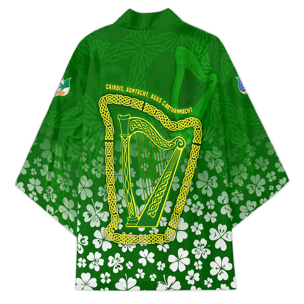 Ancient Order Of Hibernians Kimono Irish Celtic Knotwork - Shamrock Harp