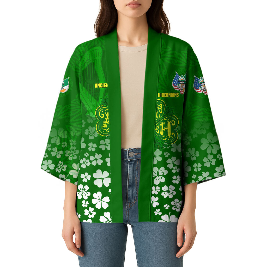 Ancient Order Of Hibernians Kimono Irish Celtic Knotwork - Shamrock Harp