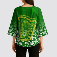 Ancient Order Of Hibernians Kimono Sleeve Blouse Irish Celtic Knotwork - Shamrock Harp