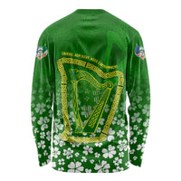 Ancient Order Of Hibernians Long Sleeve Shirt Irish Celtic Knotwork - Shamrock Harp