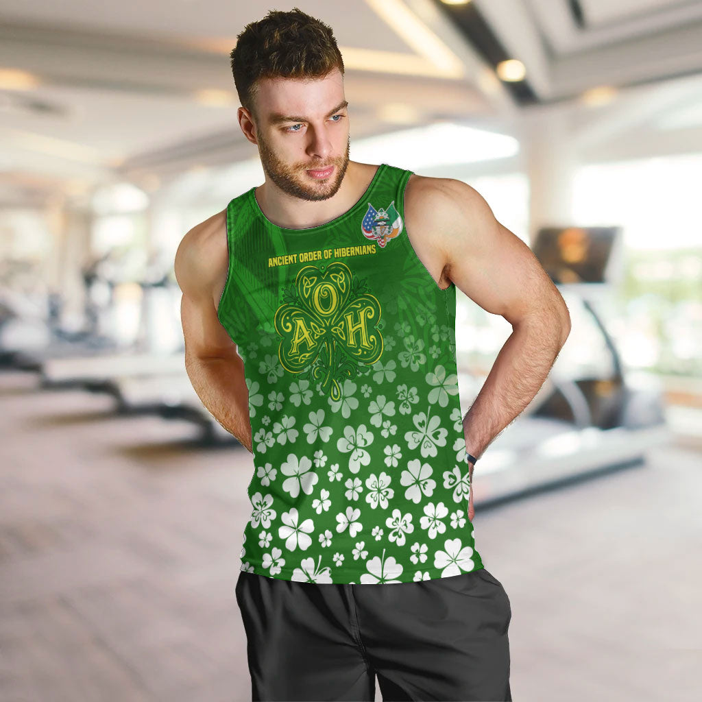 Ancient Order Of Hibernians Men Tank Top Irish Celtic Knotwork - Shamrock Harp