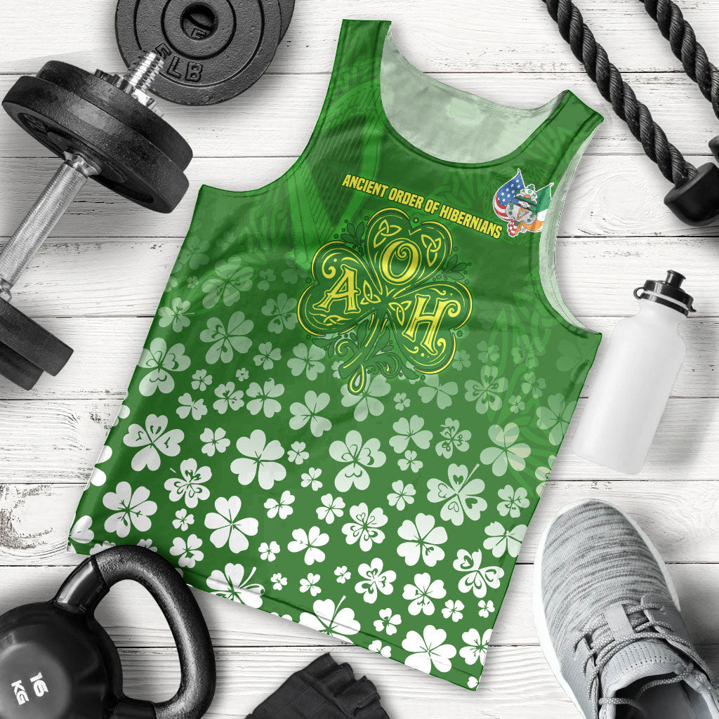 Ancient Order Of Hibernians Men Tank Top Irish Celtic Knotwork - Shamrock Harp