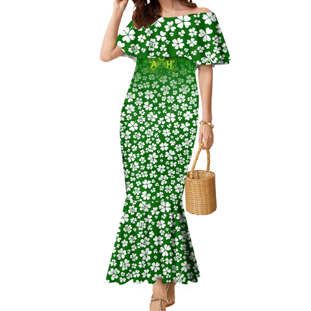 Ancient Order Of Hibernians Mermaid Dress Irish Celtic Knotwork - Shamrock Harp