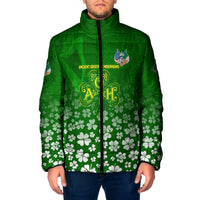 Ancient Order Of Hibernians Padded Jacket Irish Celtic Knotwork - Shamrock Harp