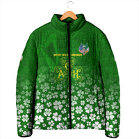 Ancient Order Of Hibernians Padded Jacket Irish Celtic Knotwork - Shamrock Harp