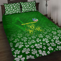 Ancient Order Of Hibernians Quilt Bed Set Irish Celtic Knotwork - Shamrock Harp