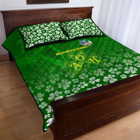 Ancient Order Of Hibernians Quilt Bed Set Irish Celtic Knotwork - Shamrock Harp