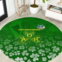 Ancient Order Of Hibernians Round Carpet Irish Celtic Knotwork - Shamrock Harp
