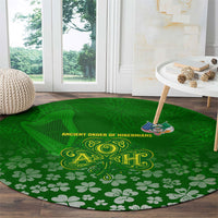 Ancient Order Of Hibernians Round Carpet Irish Celtic Knotwork - Shamrock Harp