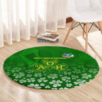 Ancient Order Of Hibernians Round Carpet Irish Celtic Knotwork - Shamrock Harp