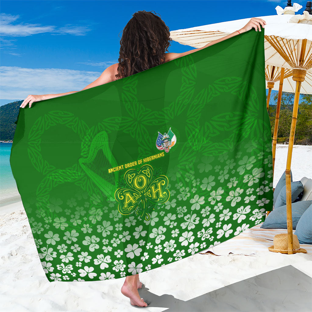 Ancient Order Of Hibernians Sarong Irish Celtic Knotwork - Shamrock Harp