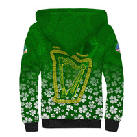 Ancient Order Of Hibernians Sherpa Hoodie Irish Celtic Knotwork - Shamrock Harp