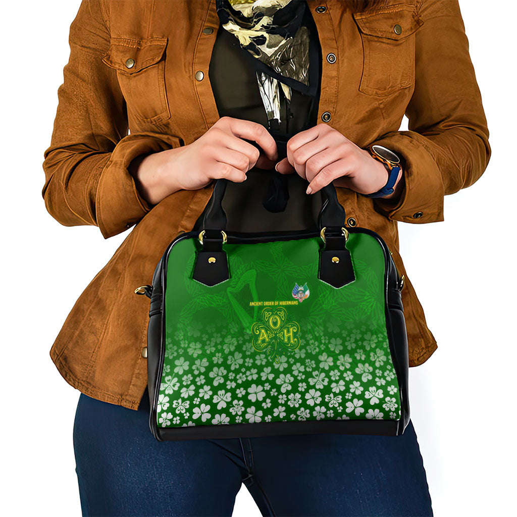 Ancient Order Of Hibernians Shoulder Handbag Irish Celtic Knotwork - Shamrock Harp