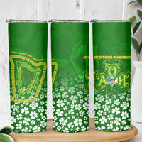 Ancient Order Of Hibernians Skinny Tumbler Irish Celtic Knotwork - Shamrock Harp