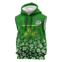 Ancient Order Of Hibernians Sleeveless Hoodie Irish Celtic Knotwork - Shamrock Harp