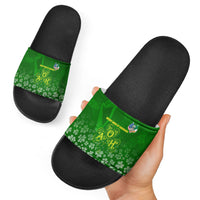 Ancient Order Of Hibernians Slide Sandals Irish Celtic Knotwork - Shamrock Harp