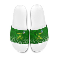 Ancient Order Of Hibernians Slide Sandals Irish Celtic Knotwork - Shamrock Harp