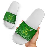 Ancient Order Of Hibernians Slide Sandals Irish Celtic Knotwork - Shamrock Harp
