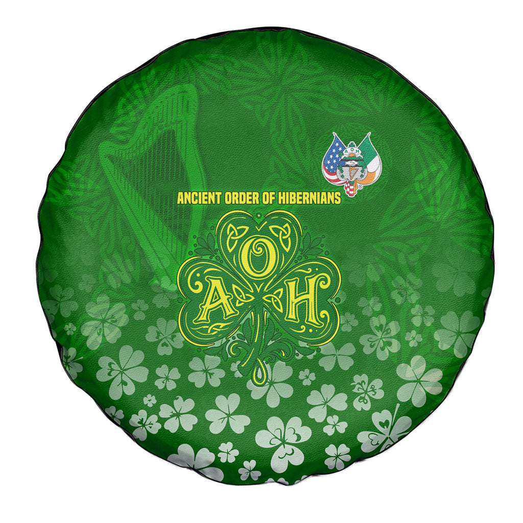 Ancient Order Of Hibernians Spare Tire Cover Irish Celtic Knotwork - Shamrock Harp