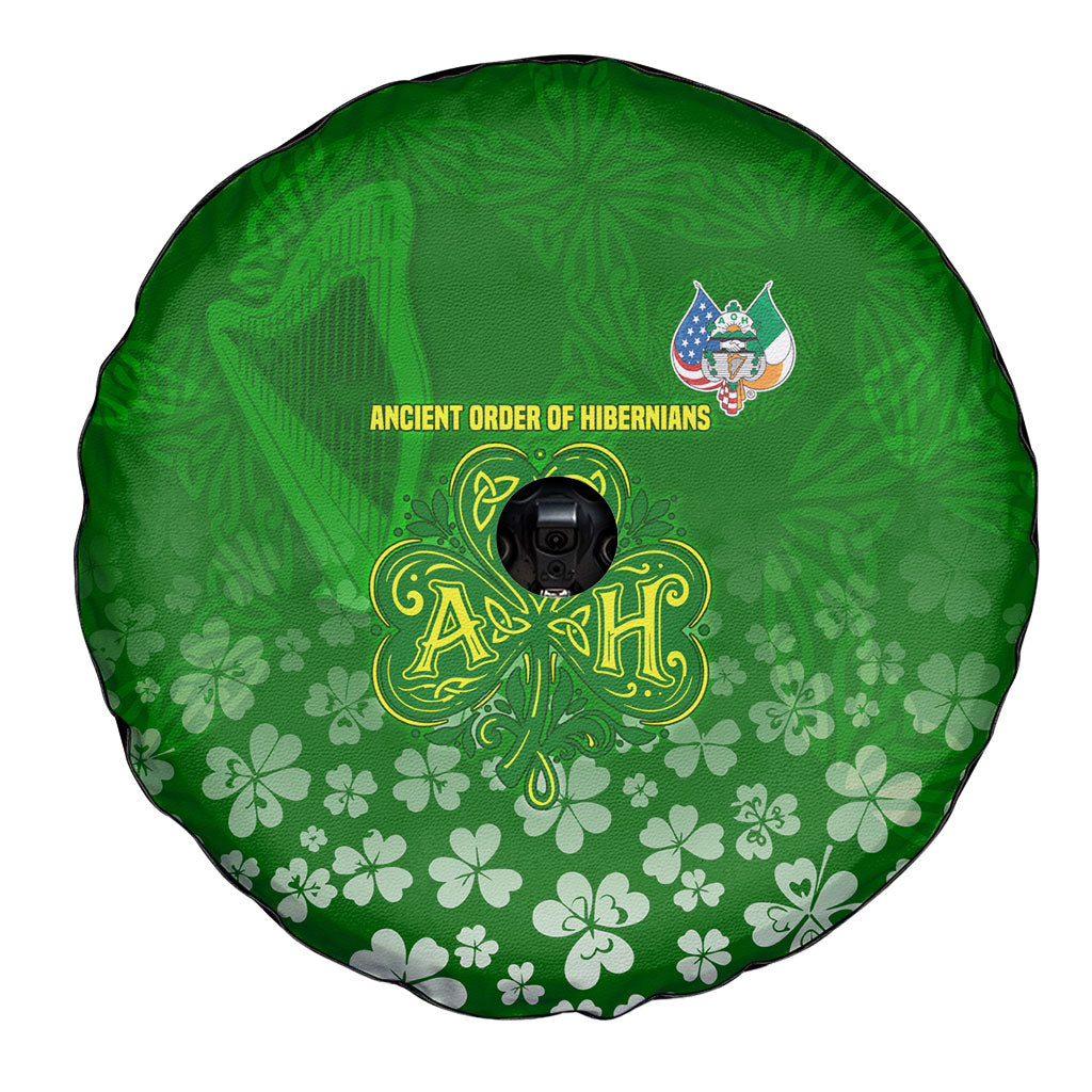 Ancient Order Of Hibernians Spare Tire Cover Irish Celtic Knotwork - Shamrock Harp