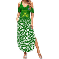 Ancient Order Of Hibernians Summer Maxi Dress Irish Celtic Knotwork - Shamrock Harp
