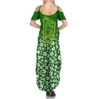 Ancient Order Of Hibernians Summer Maxi Dress Irish Celtic Knotwork - Shamrock Harp