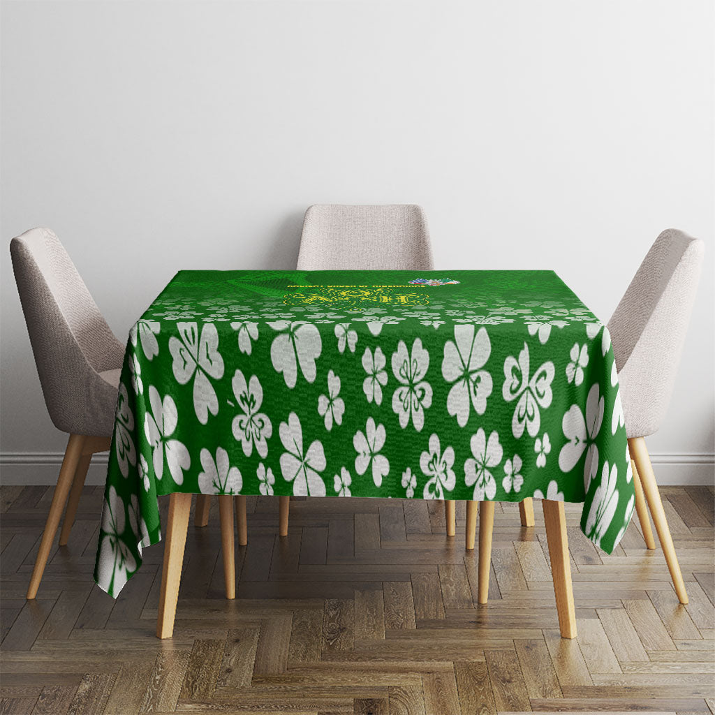 Ancient Order Of Hibernians Tablecloth Irish Celtic Knotwork - Shamrock Harp