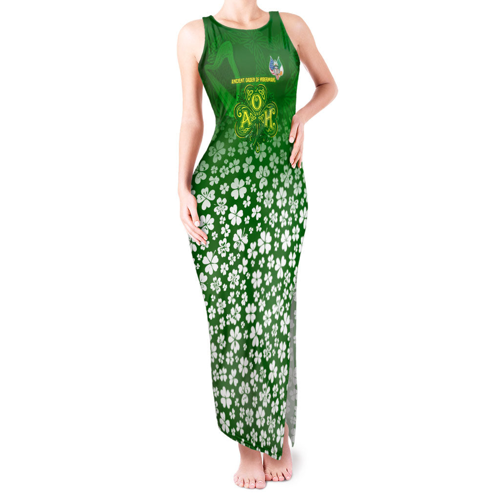 Ancient Order Of Hibernians Tank Maxi Dress Irish Celtic Knotwork - Shamrock Harp