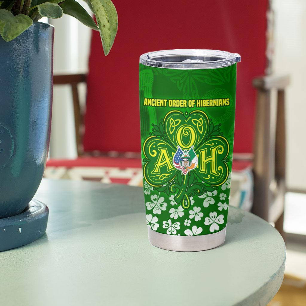 Ancient Order Of Hibernians Tumbler Cup Irish Celtic Knotwork - Shamrock Harp