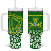 Ancient Order Of Hibernians Tumbler With Handle Irish Celtic Knotwork - Shamrock Harp