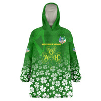 Ancient Order Of Hibernians Wearable Blanket Hoodie Irish Celtic Knotwork - Shamrock Harp