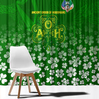 Ancient Order Of Hibernians Window Curtain Irish Celtic Knotwork - Shamrock Harp
