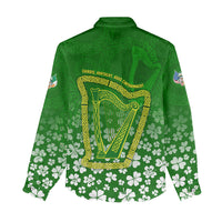 Ancient Order Of Hibernians Women Casual Shirt Irish Celtic Knotwork - Shamrock Harp