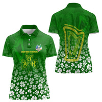 Ancient Order Of Hibernians Women Polo Shirt Irish Celtic Knotwork - Shamrock Harp