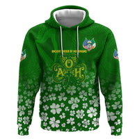 Ancient Order Of Hibernians Zip Hoodie Irish Celtic Knotwork - Shamrock Harp