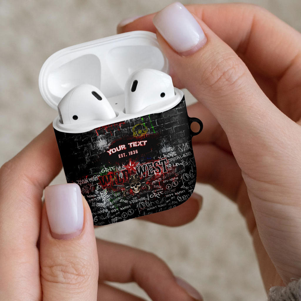 Personalized Wild West Borderlands AirPods Case Urban Street Graffiti Art Skull Scorpion Symbols