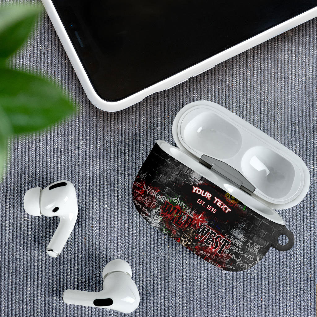 Personalized Wild West Borderlands AirPods Case Urban Street Graffiti Art Skull Scorpion Symbols