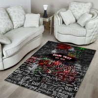 Personalized Wild West Borderlands Area Rug Urban Street Graffiti Art Skull Scorpion Symbols