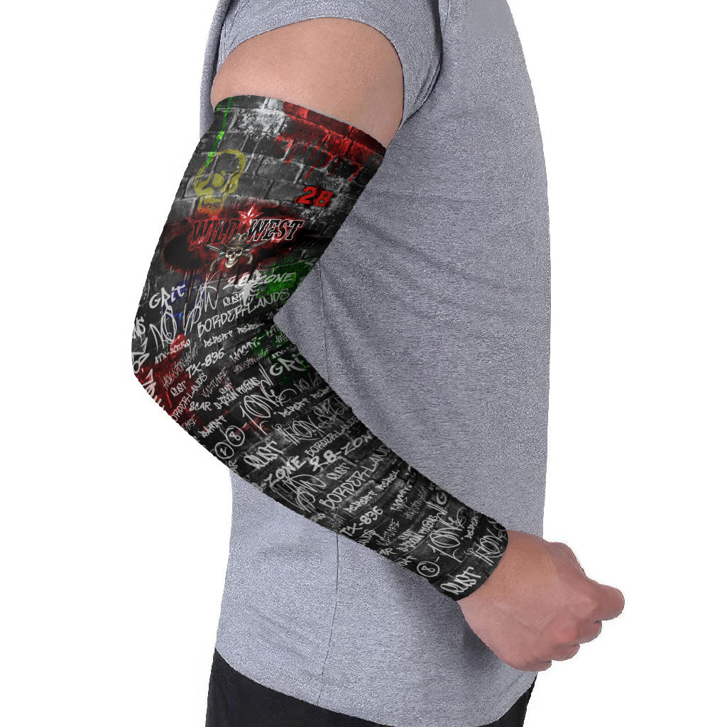 Personalized Wild West Borderlands Arm Sleeves Urban Street Graffiti Art Skull Scorpion Symbols